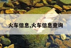 火车信息,火车信息查询