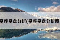 星座星盘分析(星座星盘分析图)