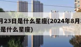 8月23日是什么星座(2024年8月23日是什么星座)