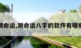 测命运,测命运八字的软件有哪些