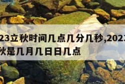 2023立秋时间几点几分几秒,2023年立秋是几月几日日几点