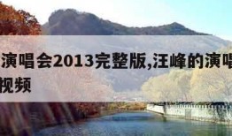 汪峰演唱会2013完整版,汪峰的演唱会2015视频