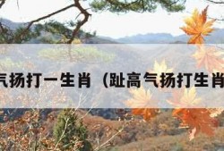 趾高气扬打一生肖（趾高气扬打生肖谜底）
