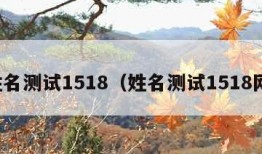 姓名测试1518（姓名测试1518网）