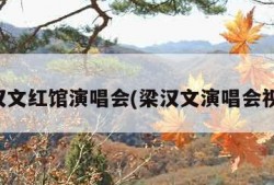 梁汉文红馆演唱会(梁汉文演唱会视频)