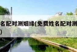 免费姓名配对测姻缘(免费姓名配对测姻缘免费测试)