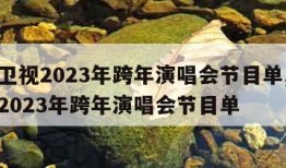 江苏卫视2023年跨年演唱会节目单,江苏卫视2023年跨年演唱会节目单