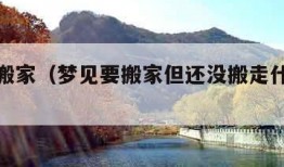 梦见要搬家（梦见要搬家但还没搬走什么意思）