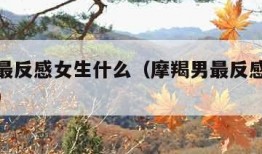 摩羯男最反感女生什么（摩羯男最反感女生什么性格）
