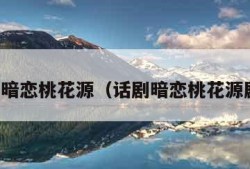话剧暗恋桃花源（话剧暗恋桃花源剧本）