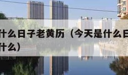 今天是什么日子老黄历（今天是什么日子老黄历以做什么）