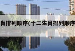 十二生肖排列顺序(十二生肖排列顺序时间表)