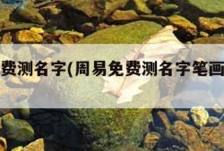 周易免费测名字(周易免费测名字笔画吉祥数)