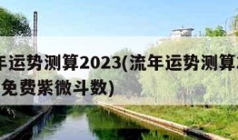 流年运势测算2023(流年运势测算2023年免费紫微斗数)