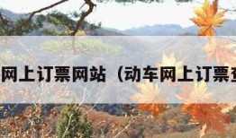 动车网上订票网站（动车网上订票查询）