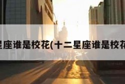 十二星座谁是校花(十二星座谁是校花图片)