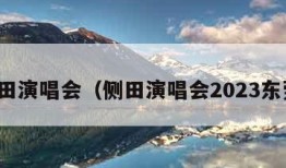 侧田演唱会（侧田演唱会2023东莞）