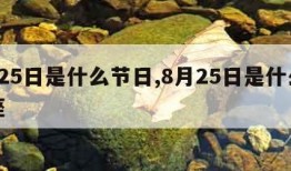 8月25日是什么节日,8月25日是什么座星座