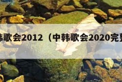 中韩歌会2012（中韩歌会2020完整版）