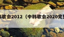 中韩歌会2012（中韩歌会2020完整版）