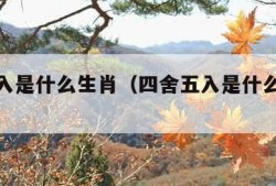 四舍五入是什么生肖（四舍五入是什么生肖最准确）