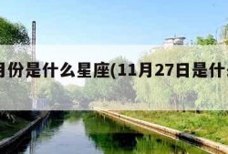 11月份是什么星座(11月27日是什么星座)