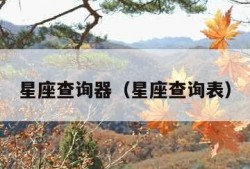星座查询器（星座查询表）