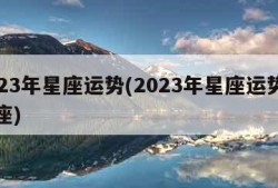 2023年星座运势(2023年星座运势摩羯座)