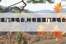 林宥嘉厦门演唱会,林宥嘉厦门演唱会几点开始