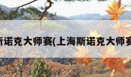 上海斯诺克大师赛(上海斯诺克大师赛官网)
