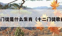 十二门徒是什么生肖（十二门徒歌在线）