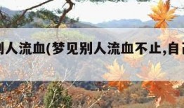 梦见别人流血(梦见别人流血不止,自己帮忙止住)