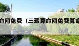 三藏算命网免费（三藏算命网免费算命姓名测试）