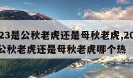 2023是公秋老虎还是母秋老虎,2023是公秋老虎还是母秋老虎哪个热