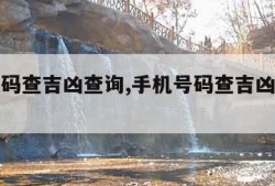 手机号码查吉凶查询,手机号码查吉凶查询系统