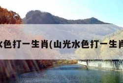 山光水色打一生肖(山光水色打一生肖谜底)