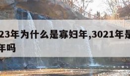 2023年为什么是寡妇年,3021年是寡妇年吗