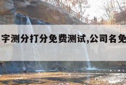 公司名字测分打分免费测试,公司名免费测名打分