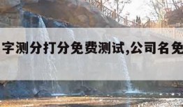 公司名字测分打分免费测试,公司名免费测名打分