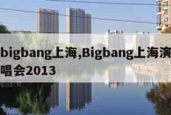 bigbang上海,Bigbang上海演唱会2013