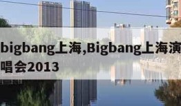 bigbang上海,Bigbang上海演唱会2013