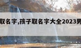 孩子取名字,孩子取名字大全2023男孩免费