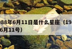 1988年6月11日是什么星座（1988年6月11号）