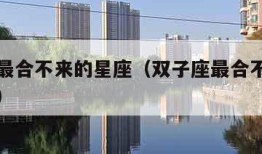双子座最合不来的星座（双子座最合不来的星座女生）