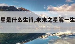 未来之星是什么生肖,未来之星解一生肖是什么生肖