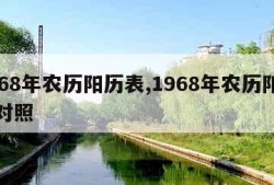 1968年农历阳历表,1968年农历阳历表对照