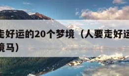 人要走好运的20个梦境（人要走好运的20个梦境马）