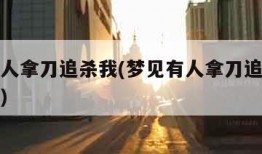 梦见有人拿刀追杀我(梦见有人拿刀追我砍我拼命逃)