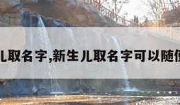 新生儿取名字,新生儿取名字可以随便取吗