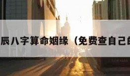 免费生辰八字算命姻缘（免费查自己的姻缘）